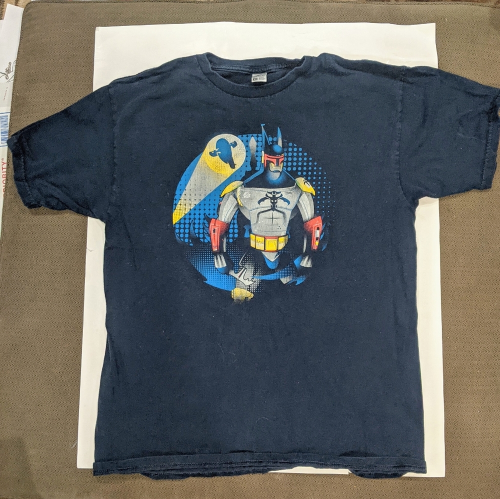 TEE FURY BatFett DC Comics/Star Wars MASHUP t-shirt MEDIUM navy BATMAN/Boba Fett
